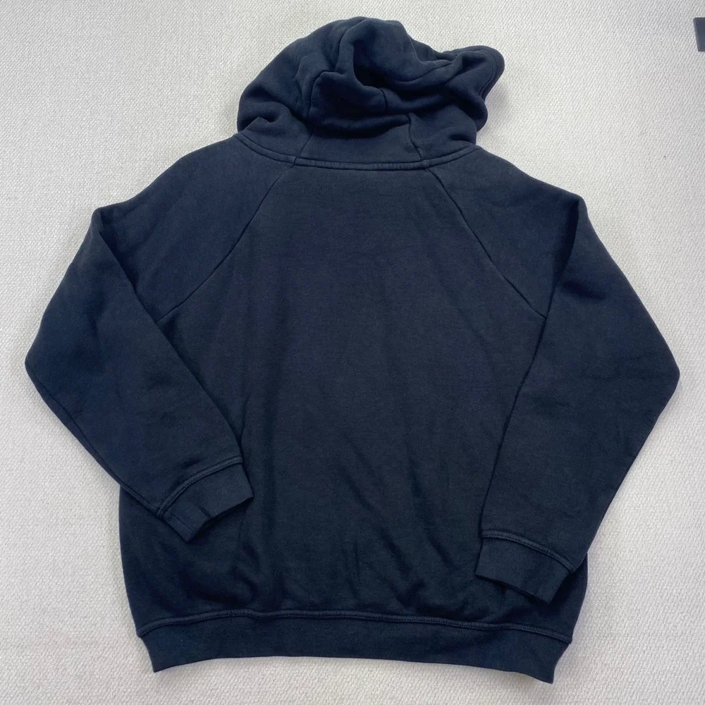 Nike Funnel Neck Fleece Hoodie Women M Black Glitter Splatter Logo 874114-011